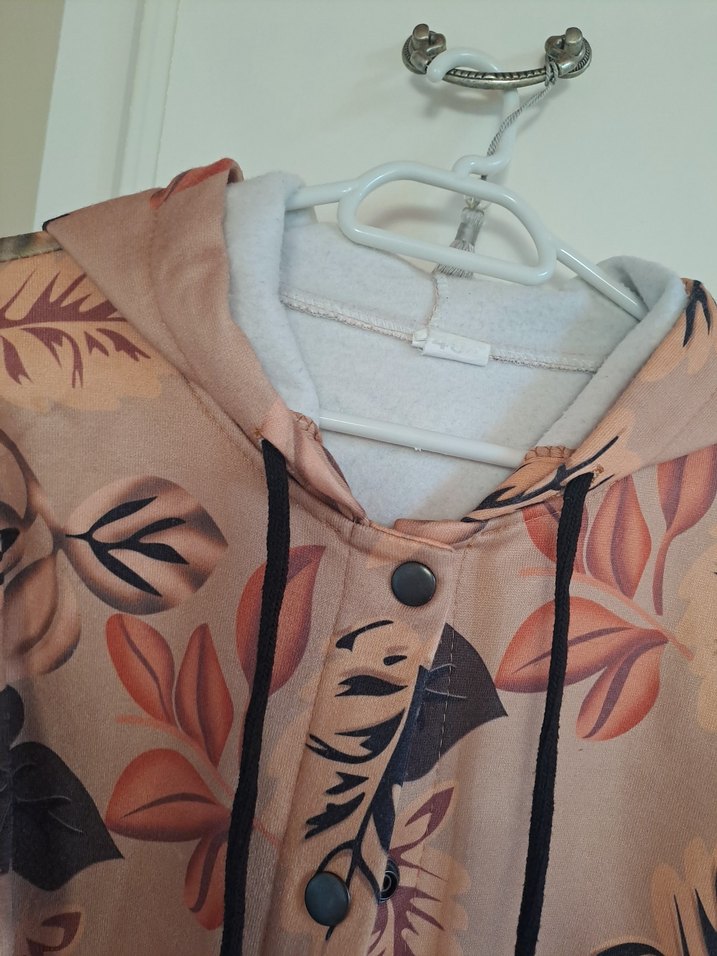 Bej Desenli Midi Ceket - Görsel 3