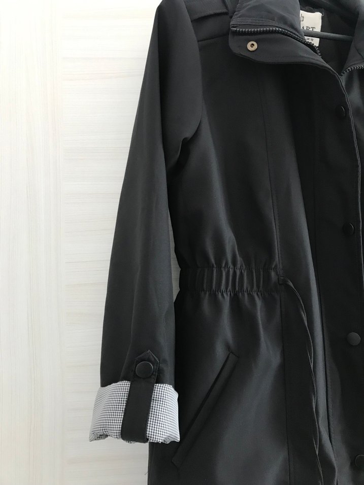 Siyah trençkot - Görsel 2
