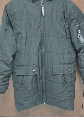 Siyah Fermuarlı Erkek Midi Mont - Görsel 2