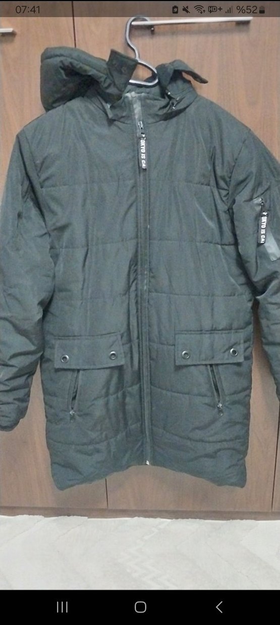 Siyah Fermuarlı Erkek Midi Mont - Görsel 2