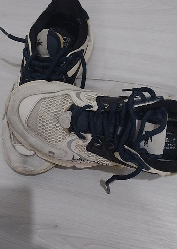 Beyaz Gri Bağcıklı Spor Ayakkabı - Görsel 2