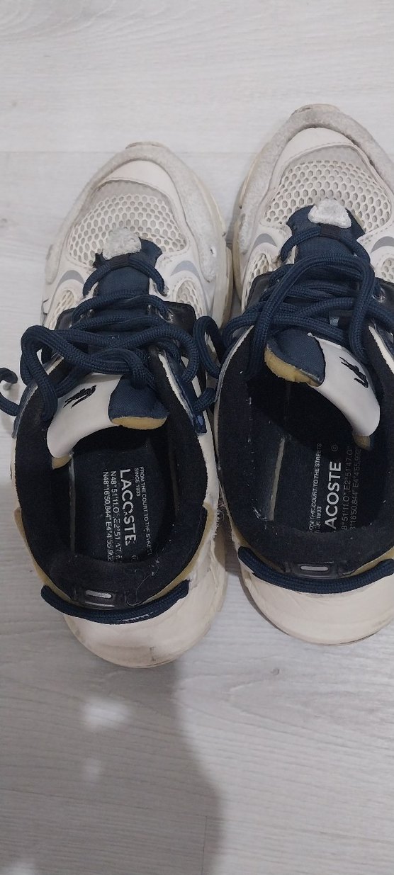 Beyaz Gri Bağcıklı Spor Ayakkabı - Görsel 3