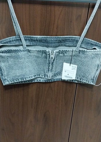 Gri Batik Desenli Street Style Bralet - Görsel 2