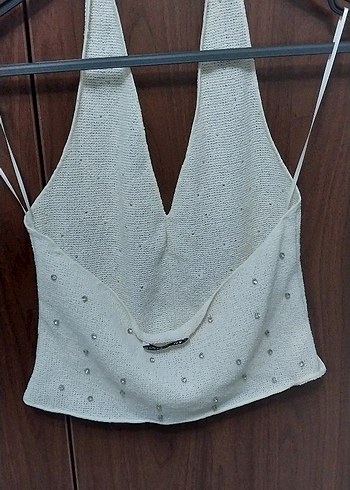 Nakışlı V Yaka Kolsuz Triko Kadın Yelek - Görsel 2