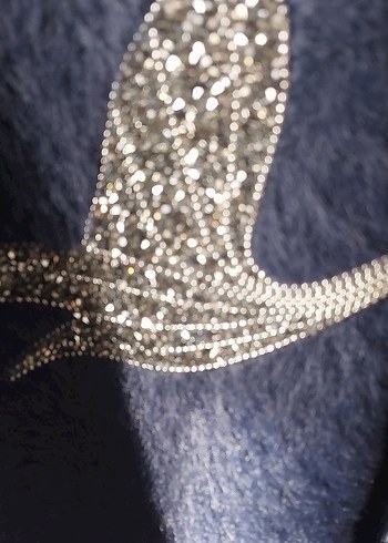 Kadın Mavi Nakışlı Peluş Kazağı beymen clup - Görsel 3