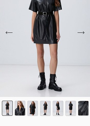 Siyah Deri Düğmeli V-Yaka Kadın Ceket - Görsel 2