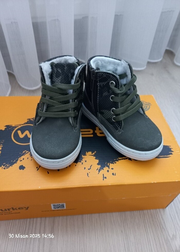 Haki erkek çocuk sneaker ayakkabı - Görsel 2