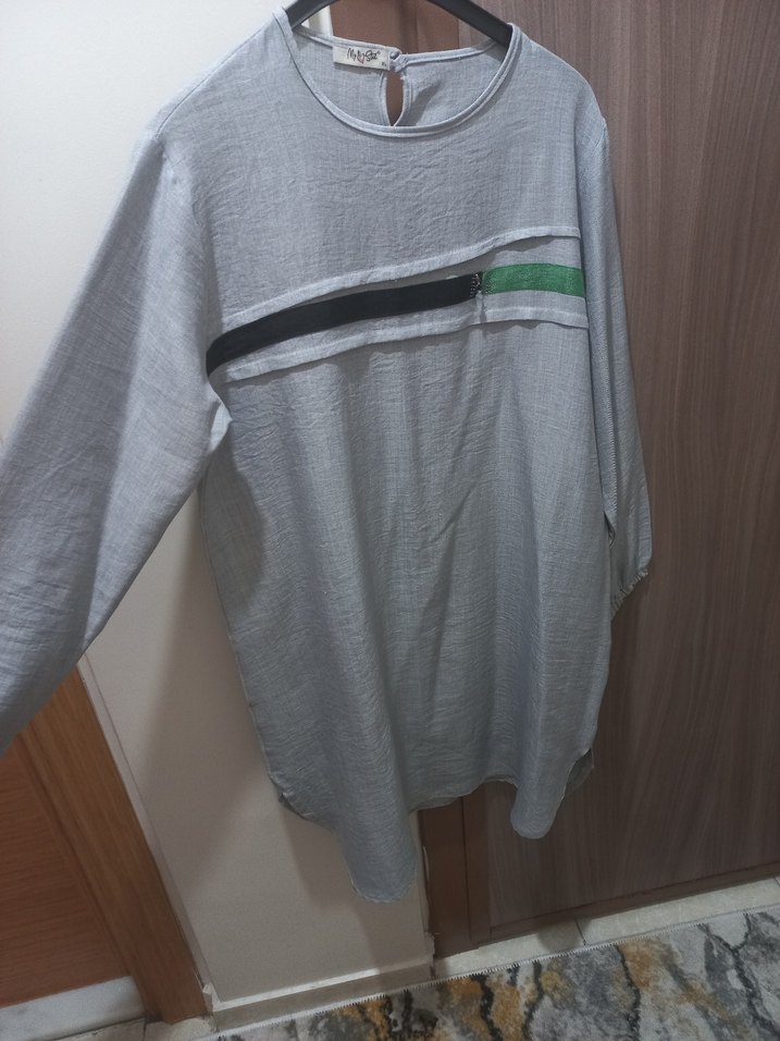 Gri tesettür tunik - Görsel 2