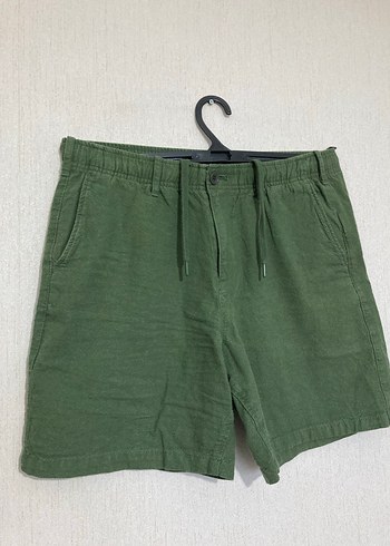 GAP | Bağcıklı Yeşil Keten Erkek Bermuda Şort