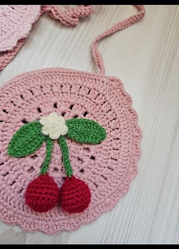 Kiz cocuk Örgü çanta  - Görsel 4