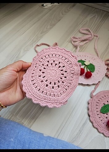 Kiz cocuk Örgü çanta  - Görsel 5