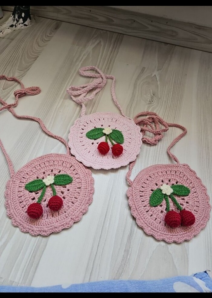 Kiz cocuk Örgü çanta  - Görsel 2