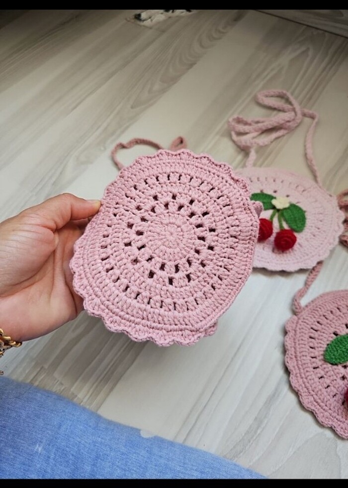 Kiz cocuk Örgü çanta  - Görsel 5