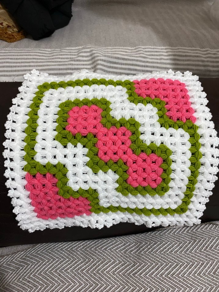 Renkli El  Örgüsü Banyo Lifi - Görsel 2