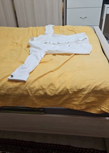 Düğmeli Beyaz Notch Yaka Erkek Takım Elbise - Görsel 8