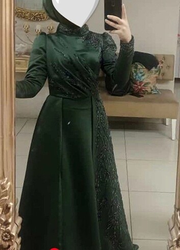 Tesettür saten abiye