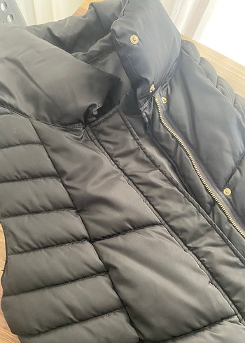 Düğmeli Siyah Kadın Puff Yelek - Görsel 4