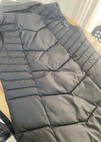 Düğmeli Siyah Kadın Puff Yelek - Görsel 3