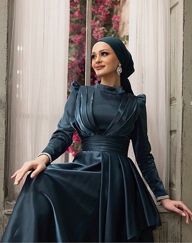 Koyu yeşil 36 beden abiye