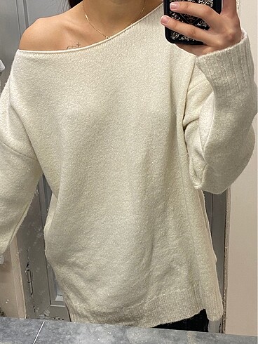 Omzu düşük kazak/oversize triko