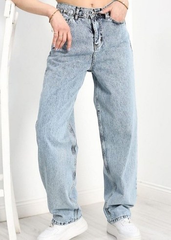 Gri Batik Desenli Salaş Midi Kot Pantolon
