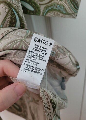 44 Beden yeşil Renk Marks and Spencer Gömlek