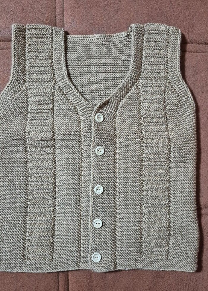 El Örgüsü Bebek Yelek  - Görsel 3