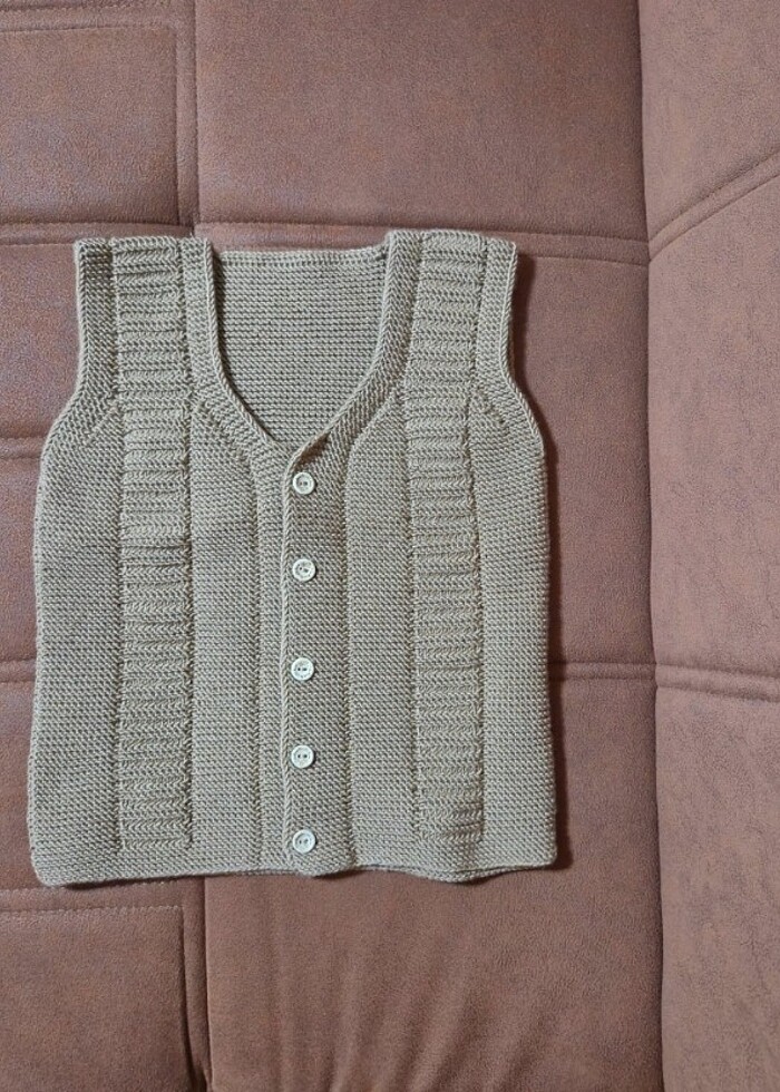 El Örgüsü Bebek Yelek  - Görsel 2