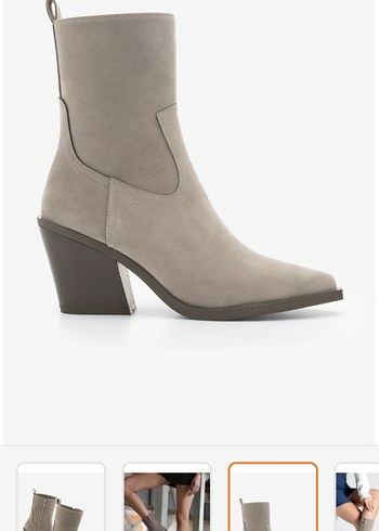 Marjin Vizon Süet Kadın Topuklu Bot - Görsel 3