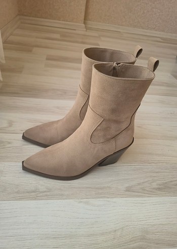 Marjin Vizon Süet Kadın Topuklu Bot - Görsel 7