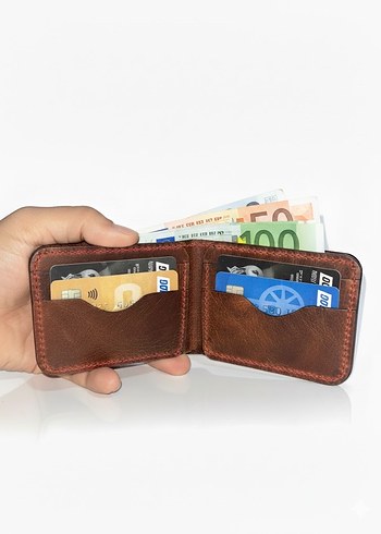 Kahverengi Erkek Deri Cüzdan - Görsel 3