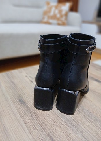 37 Beden siyah Renk Siyah Deri Stiletto Topuklu Kadın Bot