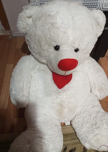 Beyaz Peluş Ayı Oyuncak - Görsel 3