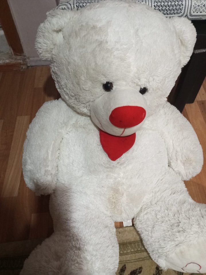 Beyaz Peluş Ayı Oyuncak - Görsel 3