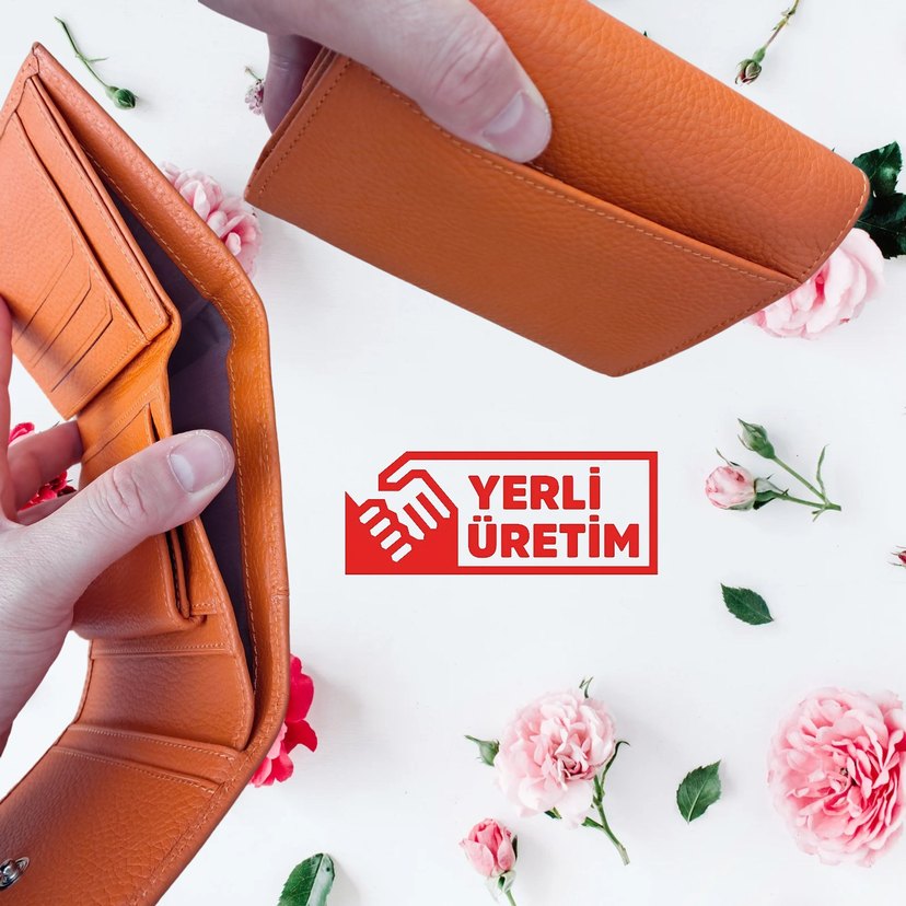 Hakiki Deri Kadın Cüzdanı Turuncu - 00015 - Görsel 2