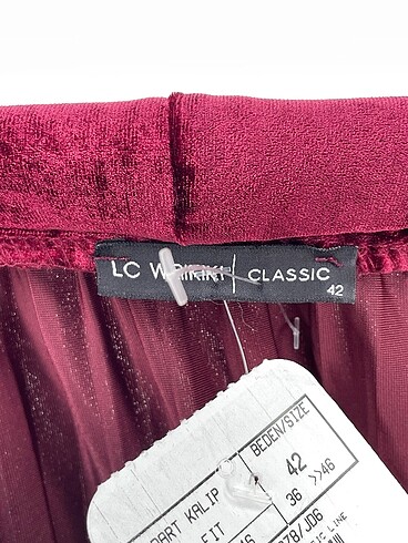 42 Beden bordo Renk LC Waikiki Midi Etek %70 İndirimli.