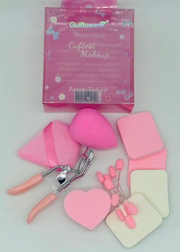 Pastel Pembe Makyaj Sünger Seti