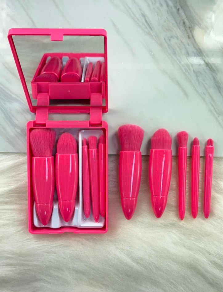 Sarı Mini Makyaj Fırçası Seti - Görsel 3