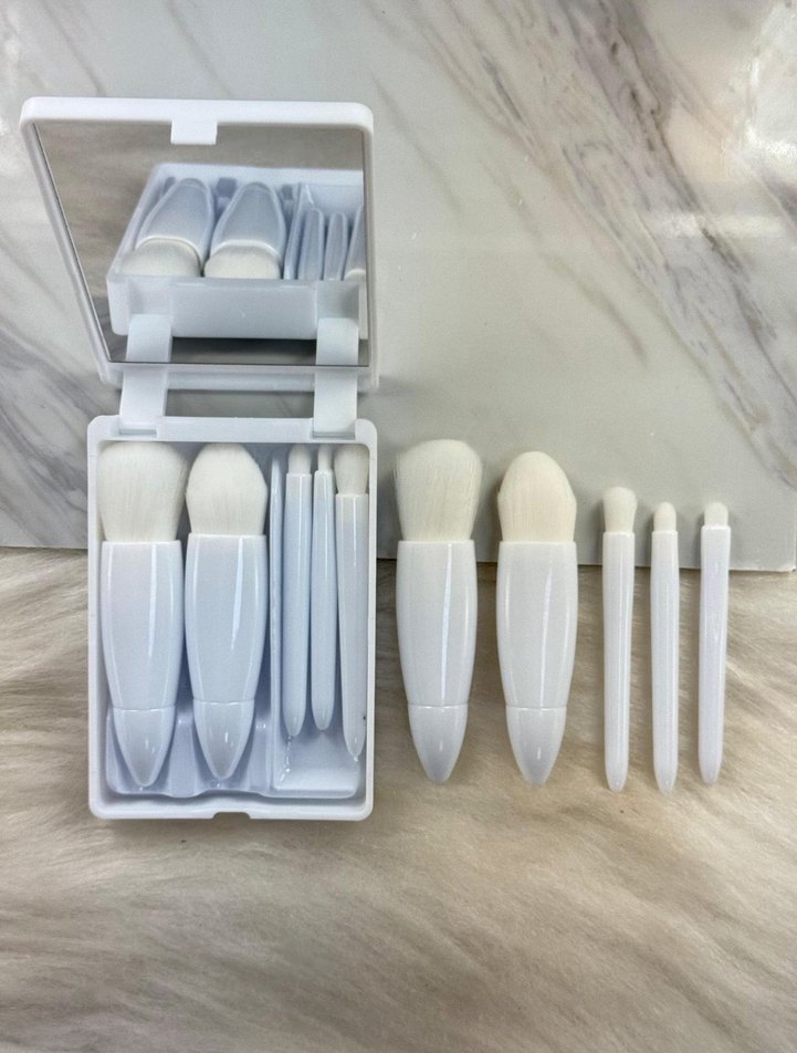 Sarı Mini Makyaj Fırçası Seti - Görsel 2