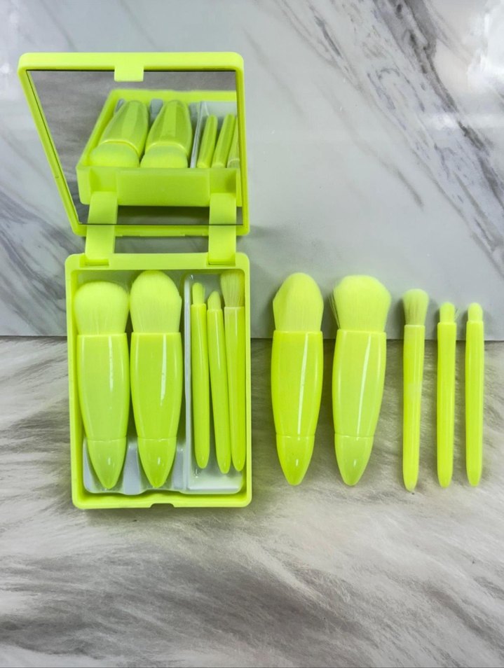 Pembe Mini Makyaj Fırçası Seti - Görsel 2