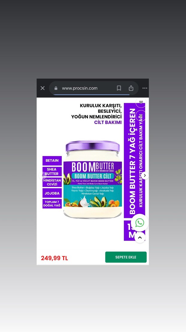 Boom Butter Cilt Bakım Kremi - Görsel 2