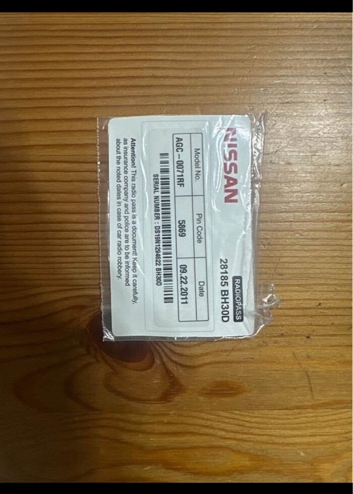 Nissan Juke CD çalar pin kodu var - Görsel 5