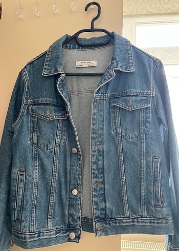 Dilvin Kadın Mavi Düğmeli Midi Denim Ceket