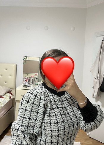 Siyah Gri Kareli Yüksek Yakalı Triko Kazak
