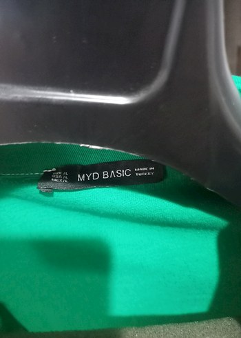 l Beden yeşil Renk Düğmeli Yeşil Keten Midi Gömlek
