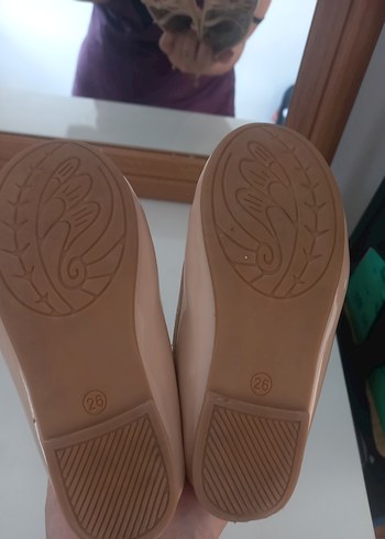 Krem Renk Klasik Kız Babet Ayakkabı - Görsel 4