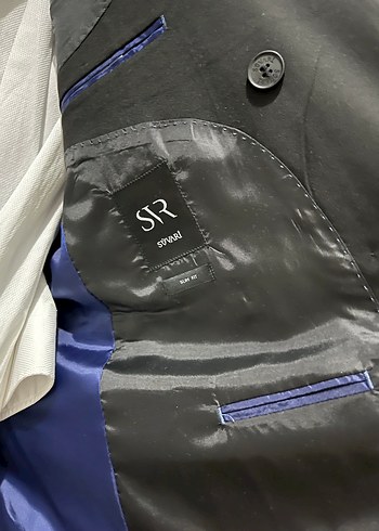 Siyah Düğmeli Notch Yaka Erkek Takım Ceket - Görsel 6