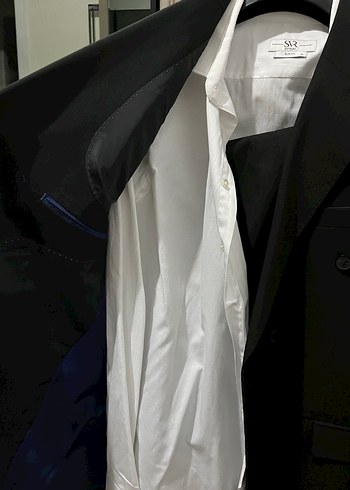 Siyah Düğmeli Notch Yaka Erkek Takım Ceket - Görsel 3