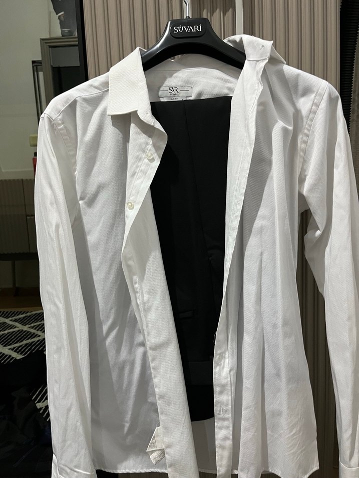 Siyah Düğmeli Notch Yaka Erkek Takım Ceket - Görsel 5