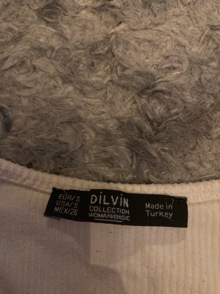 Dilvin Beyaz Yüksek Yakalı Kolsuz Mini Atlet - Görsel 2